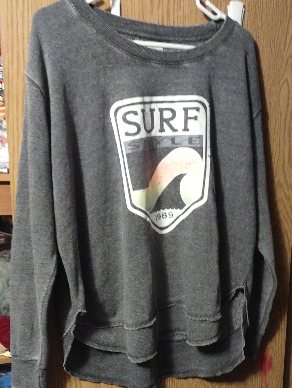 Surf Style Gray Fleece Sweatshirt